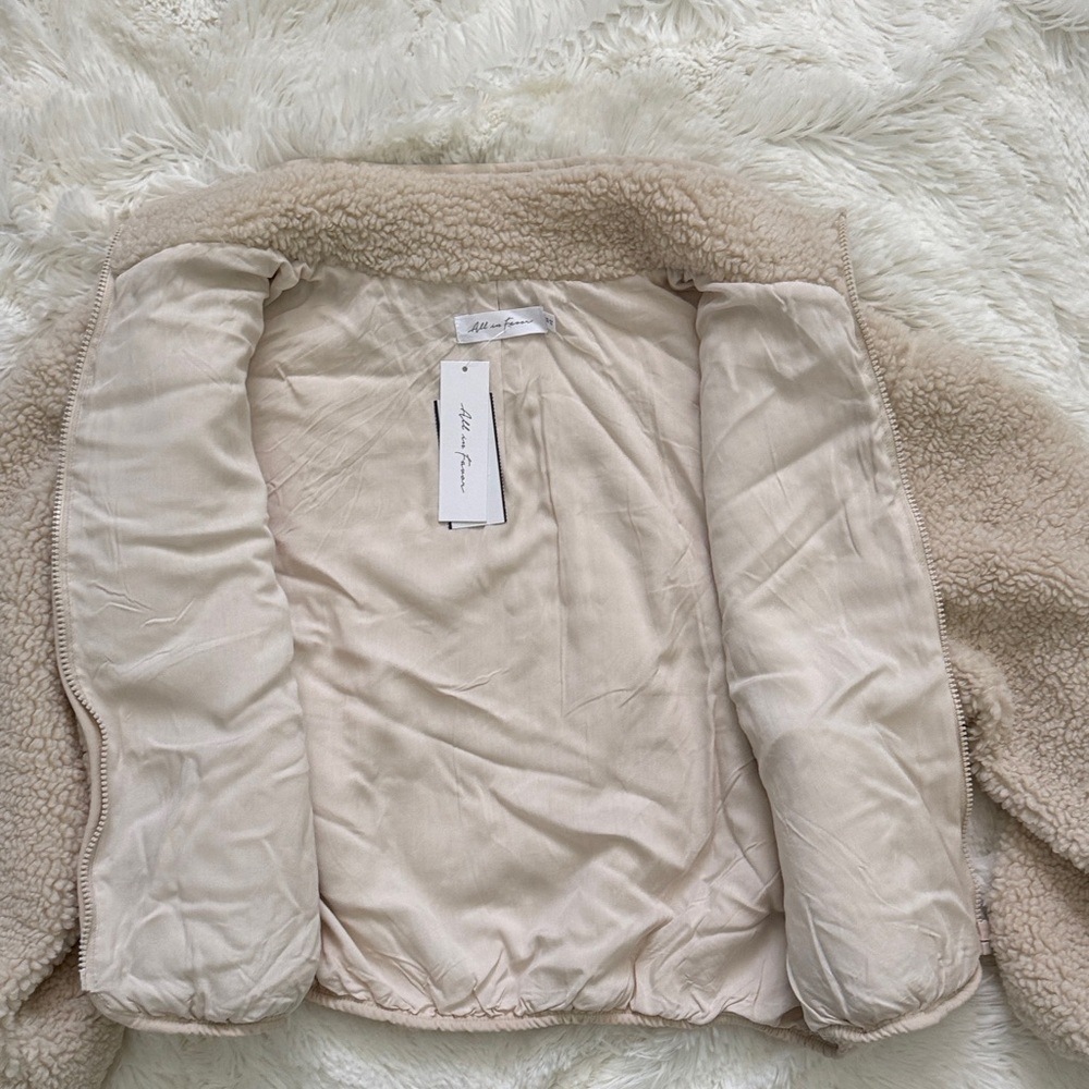 Warm Cream Sherpa Jacket - Picture 8 of 8